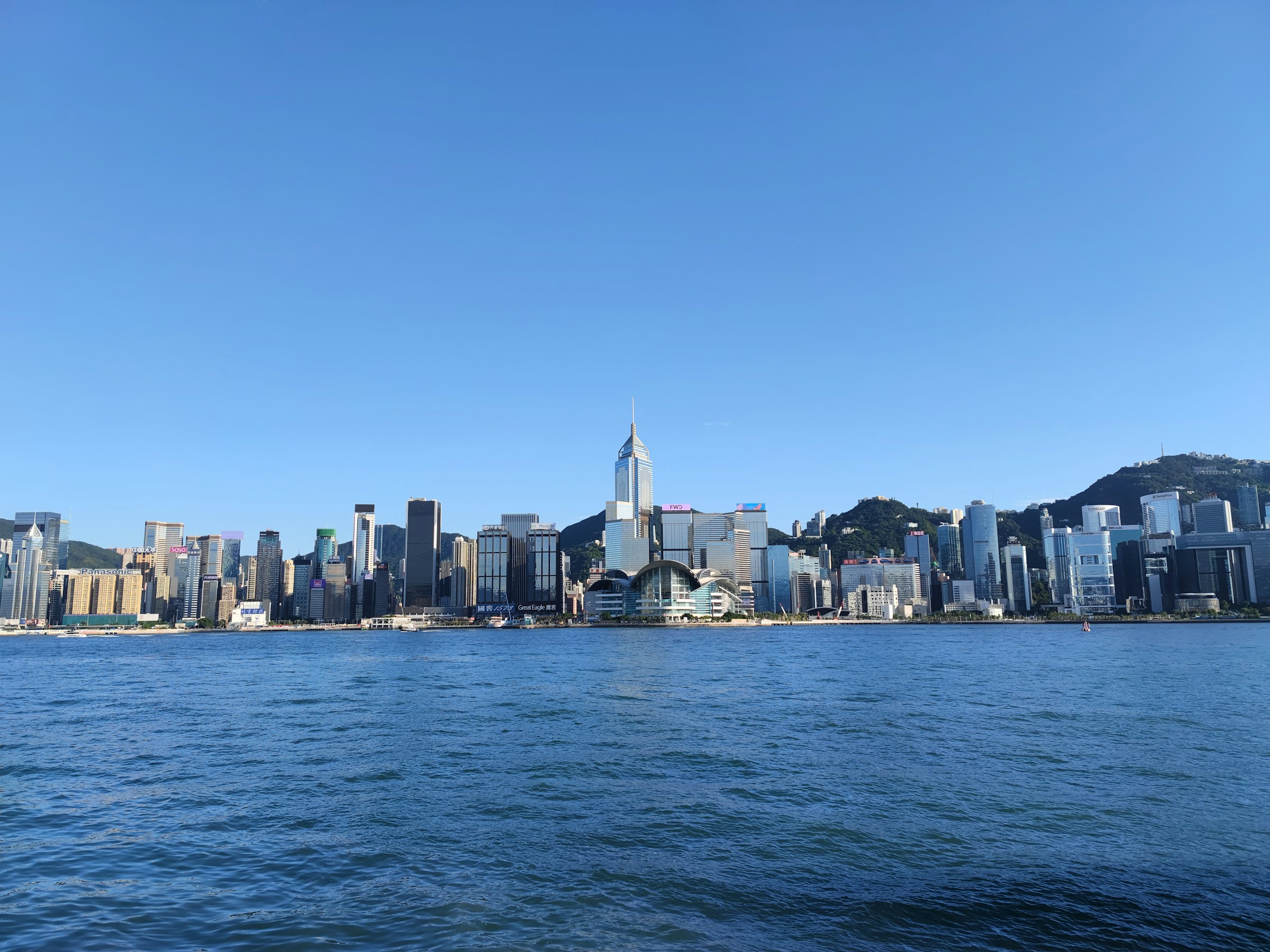 Victoria Harbour looking towards Wan Chai, Hong Kong